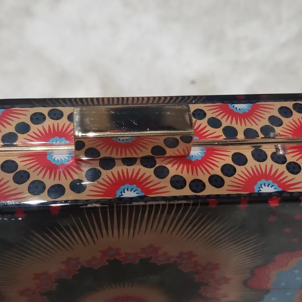 Valentino multi color acrylic clutch - Picture 2 of 10